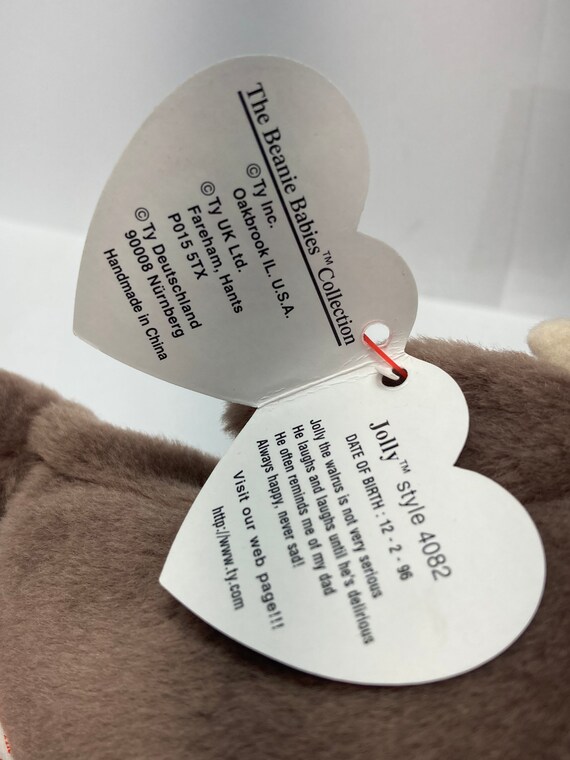 RARE Jolly the Walrus 1996 Style 4082 Retired Ty Beanie Baby With