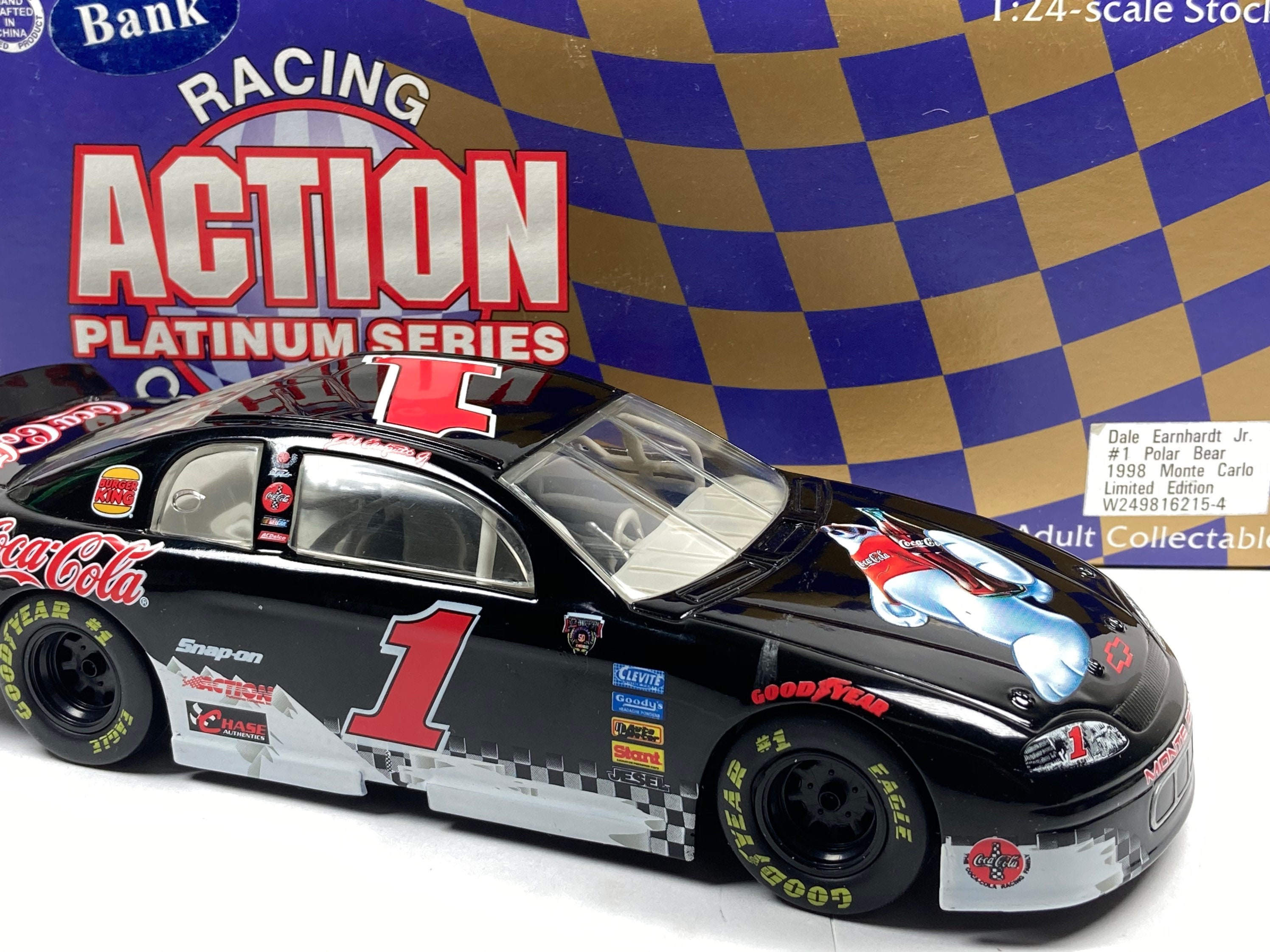 超熱 Polar Coca-cola #1 Jr. Earnhardt Dale Bear Action 1:24 1998 レーシングカー