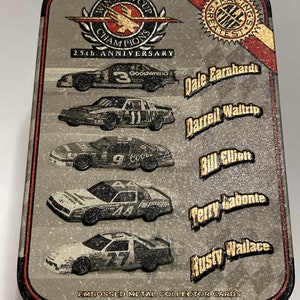 Winston Cup Champions 25th Anniversary Embossed Metal Collector Cards Sealed Free Shipping