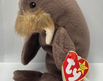 RARE Jolly the Walrus 1996 Style 4082 Retired Ty Beanie Baby With