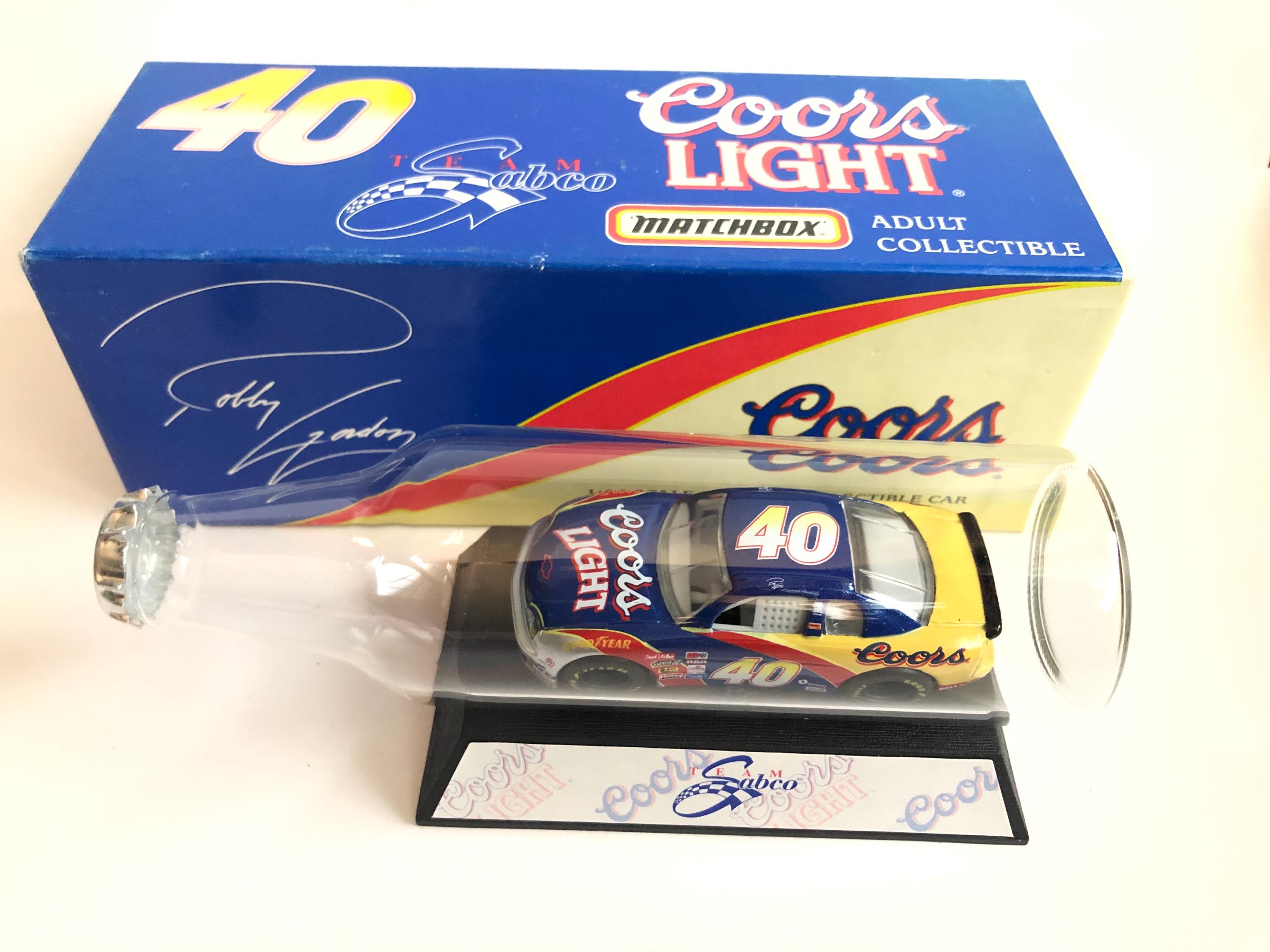 Nascar 1997 Robby Gordon #40 Coors Monte Carlo in Glass Bottle