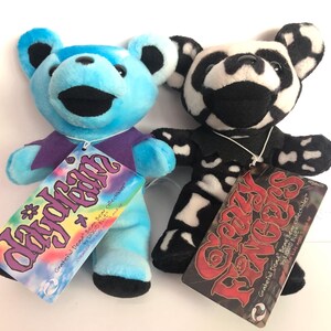 Grateful Dead Bears Daydream & Crazy Fingers Bean Bear Collectible