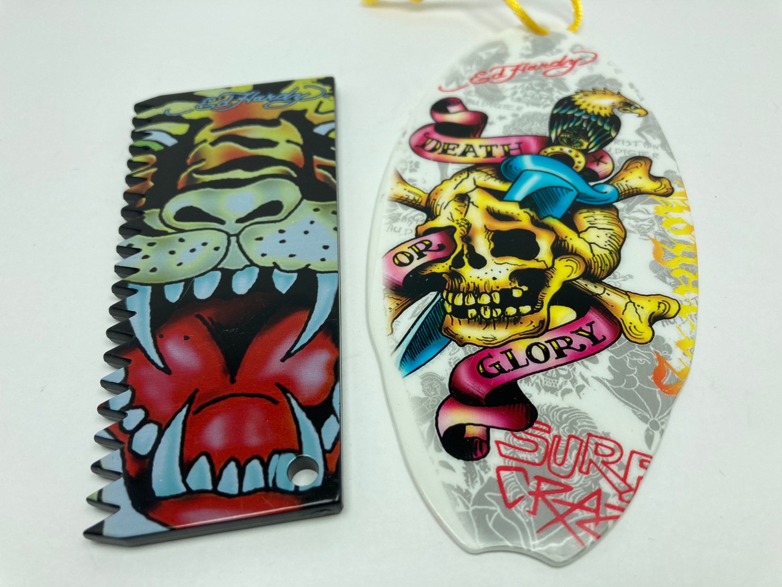 Ed Hardy Graphic Design Hang Tag Heavy Plastic Two Sided Printed