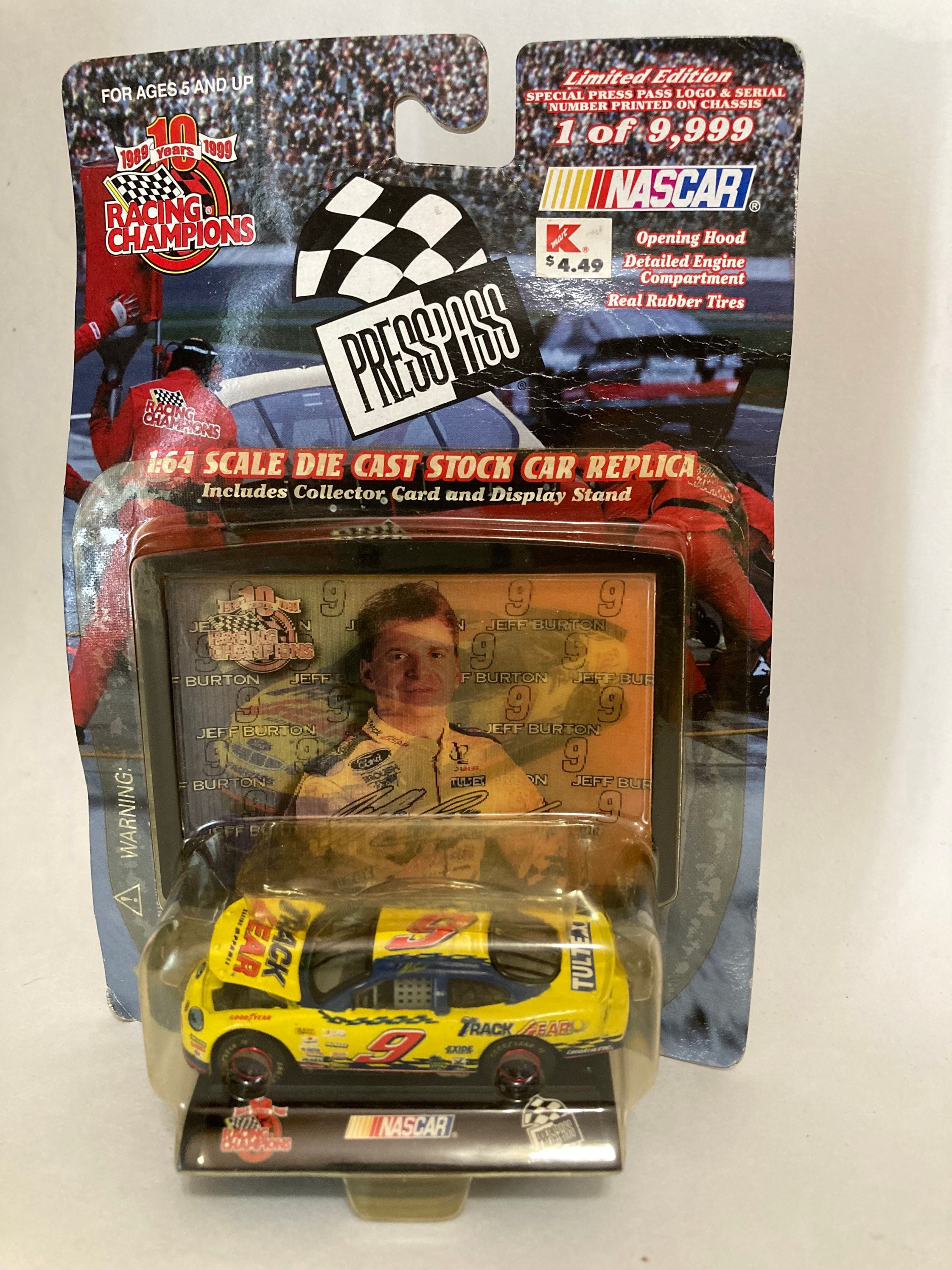 Jeff Burton 1999 Racing Champions Press Pass Track Gear 1/64 Scale