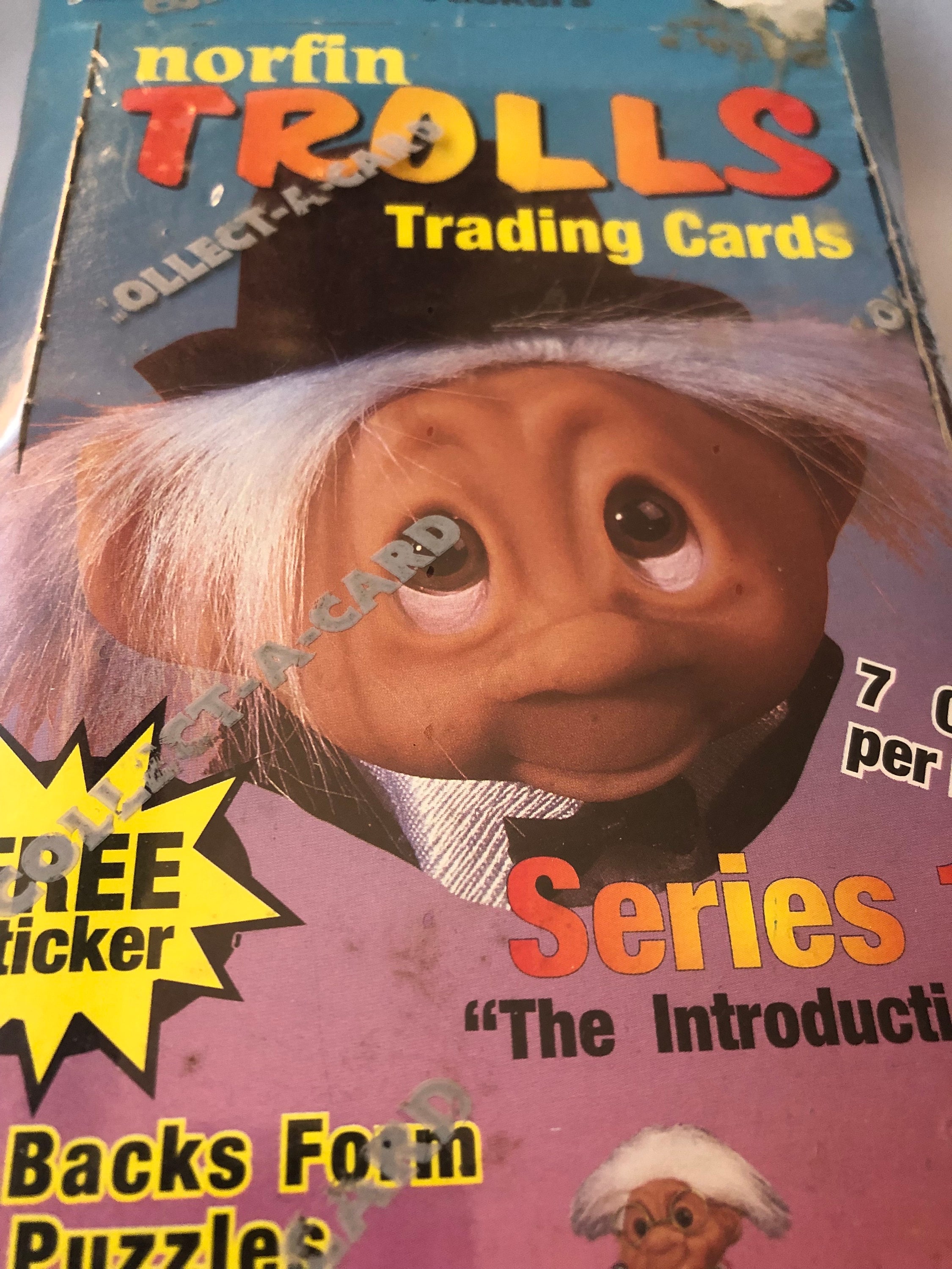 Norfin TH Dam Toddlers Troll Trading Cards Wax Box Norfin TROLLS