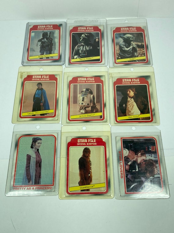 1980 Empire Strikes Back Movie Collection Star File Cards Lot 9