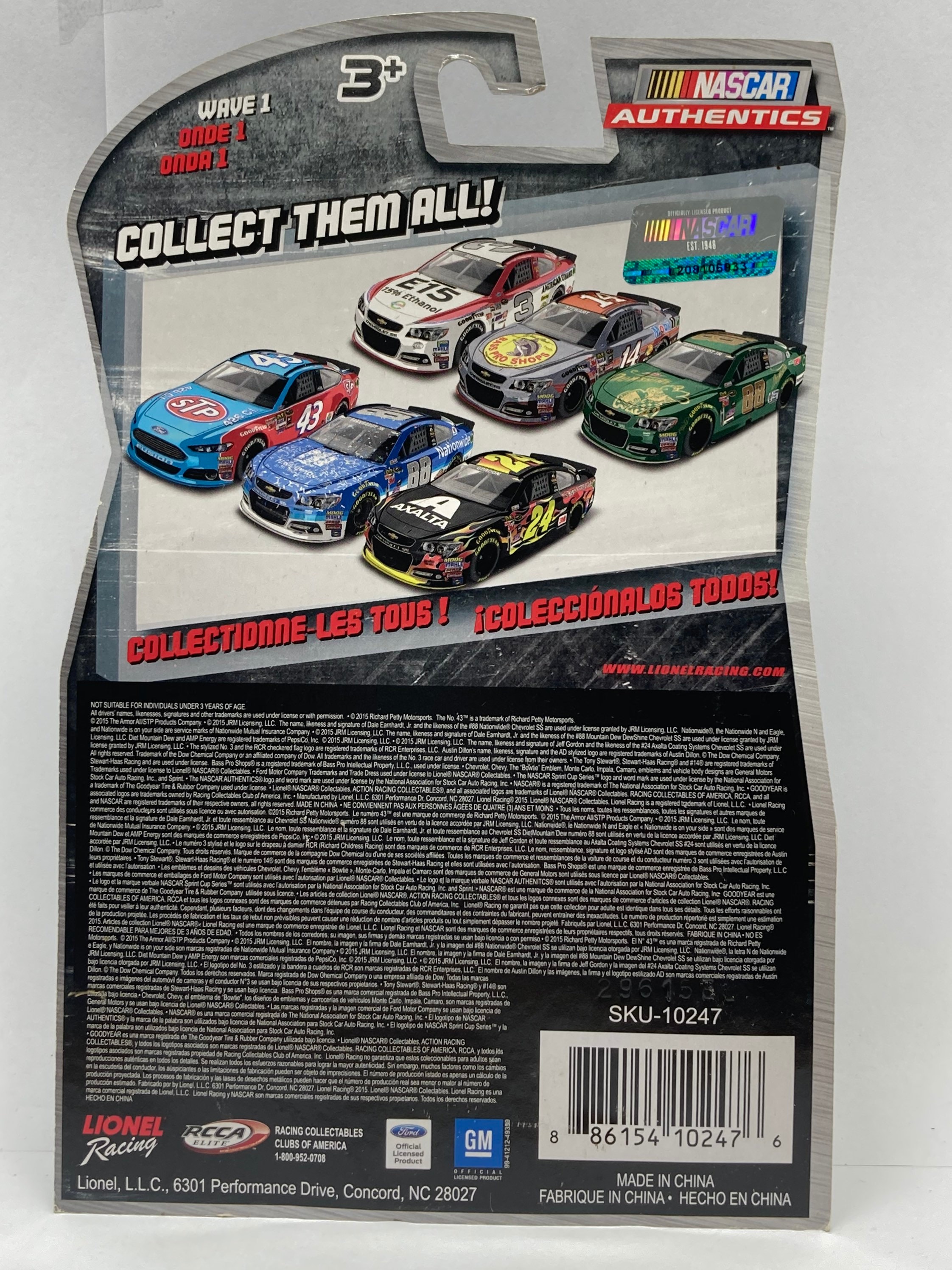 Tony Stewart #14 BASS Darlington Raceway NASCAR Authentics Wave 1
