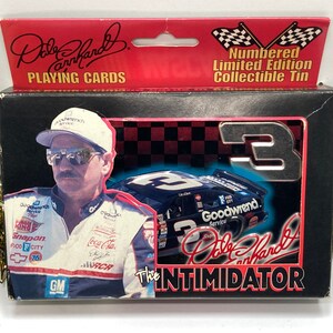 Dale Earnhardt 1999 Limited Edition numbered collectors tin 2 sets of Bicycle sports playing cards in a nascar collector’s tin Free Shipping