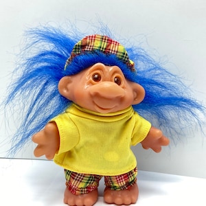 Troll DAM Norfin Troll Vintage Troll Doll 4” Dam 1986 Golfer Blue Hair 80s Retro toys free shipping