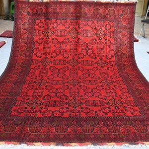 10.0 x 6.9 Ft, High Quality Wool Stunning Handmade Turkoman Area Rug, Bukhara Khal Mohammadi Rug, Living room Rug, Bedroom Rug,Dinning Table
