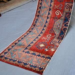 Afghan Bukhara Rug 8.3 x 2.9 Ft, Stunning Handmade Antique Runner Rug/ Oriental Turkmen Rug/ Hallway Runner Kitchen Runner/ Office Runner