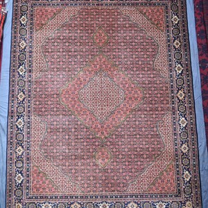 10x13 Large Hariz Rug, 12.10x10.0 Ft, Large Handmade Rug, Large Afghan Rug, Vintage, Turkmen Rug, Bukhara Rug, large Area Rug, Quraishi Rug