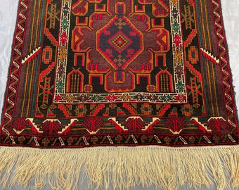 Hand Knotted Antique Zakani Tribal Oriental Rug Wool Beige Carpet 3.4" x 5.1" 