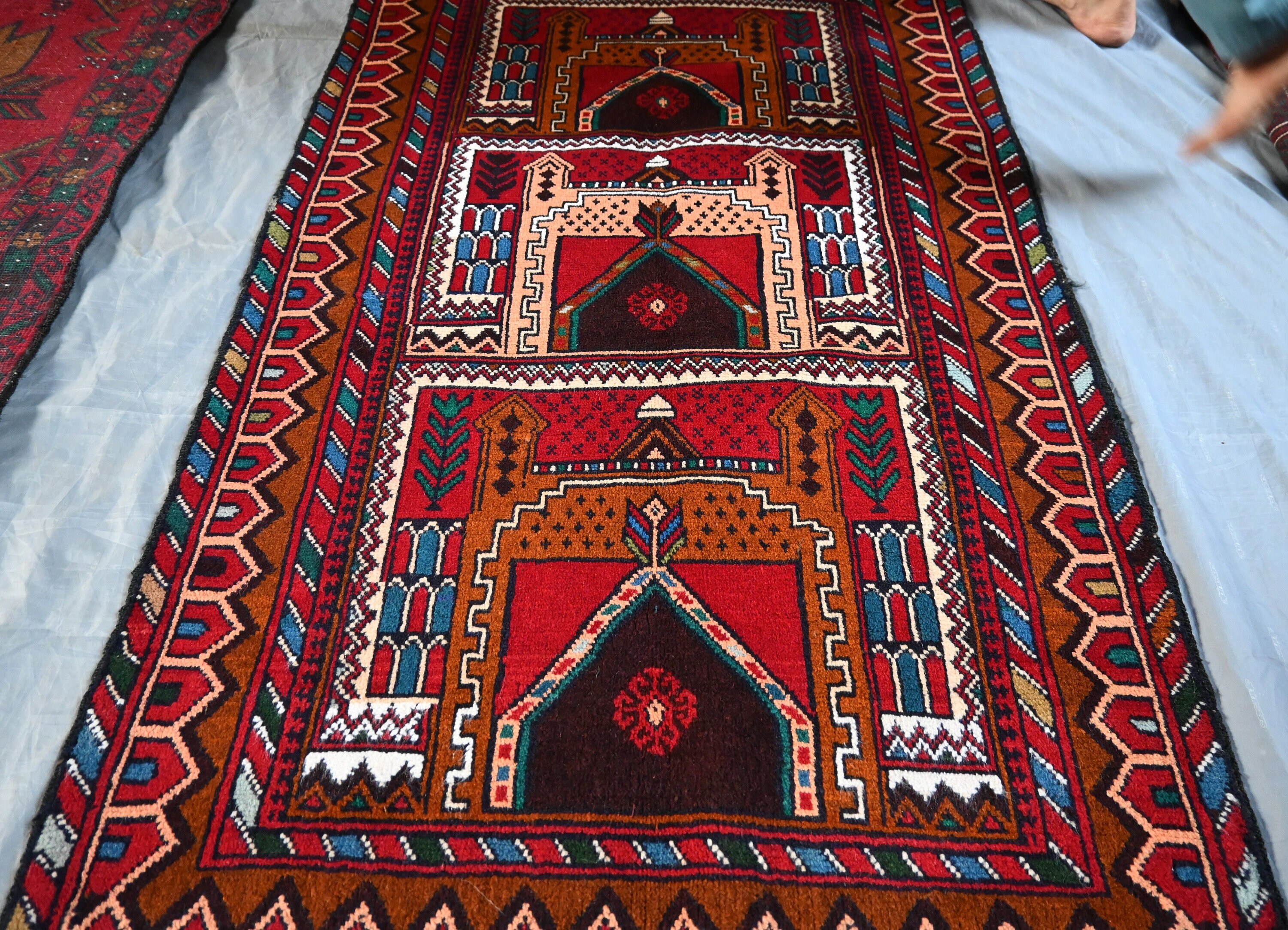 Small Anatolian Neutral Wool Door Mat for sale at Pamono