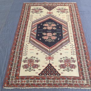 Handmade Afghan Rug, 5.10 x 3.10 ft, Afghan Handmade Oriental Rug, Tribal Rug Turkmen  Vintage Rug, High Quality Hand Knotted 100% WOOL Rug