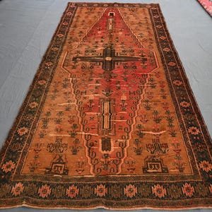 Afghan Handmade Rug, 9.4 x 4.3 ft, Afghan Medallion Carpet, Handmade, material Wool, Area Rug Tribal Turkmen Rug, Oriental Rug, Vintage rug
