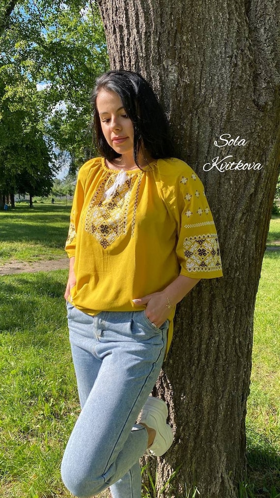 womens yellow tunic tops