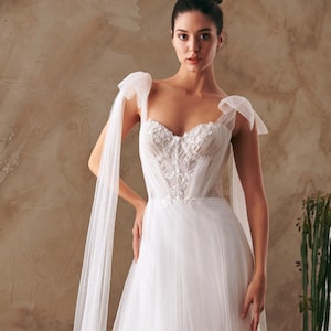 Wedding Gown,Wedding Dress, Bridal Gown,Bridal Dress,Tulle Wedding Gown, Ivory Bridal Gown, Hellenistic Bridal Gown, Strapless
