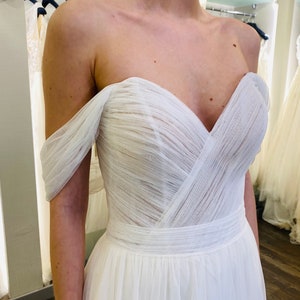 Wedding Dress,Bridal Gown,Boho Bridal Gown, Tulle Wedding Gown, Lace Bridal Gown, Ivory Bridal Gown, Hellenistic Bridal Gown, Strapless