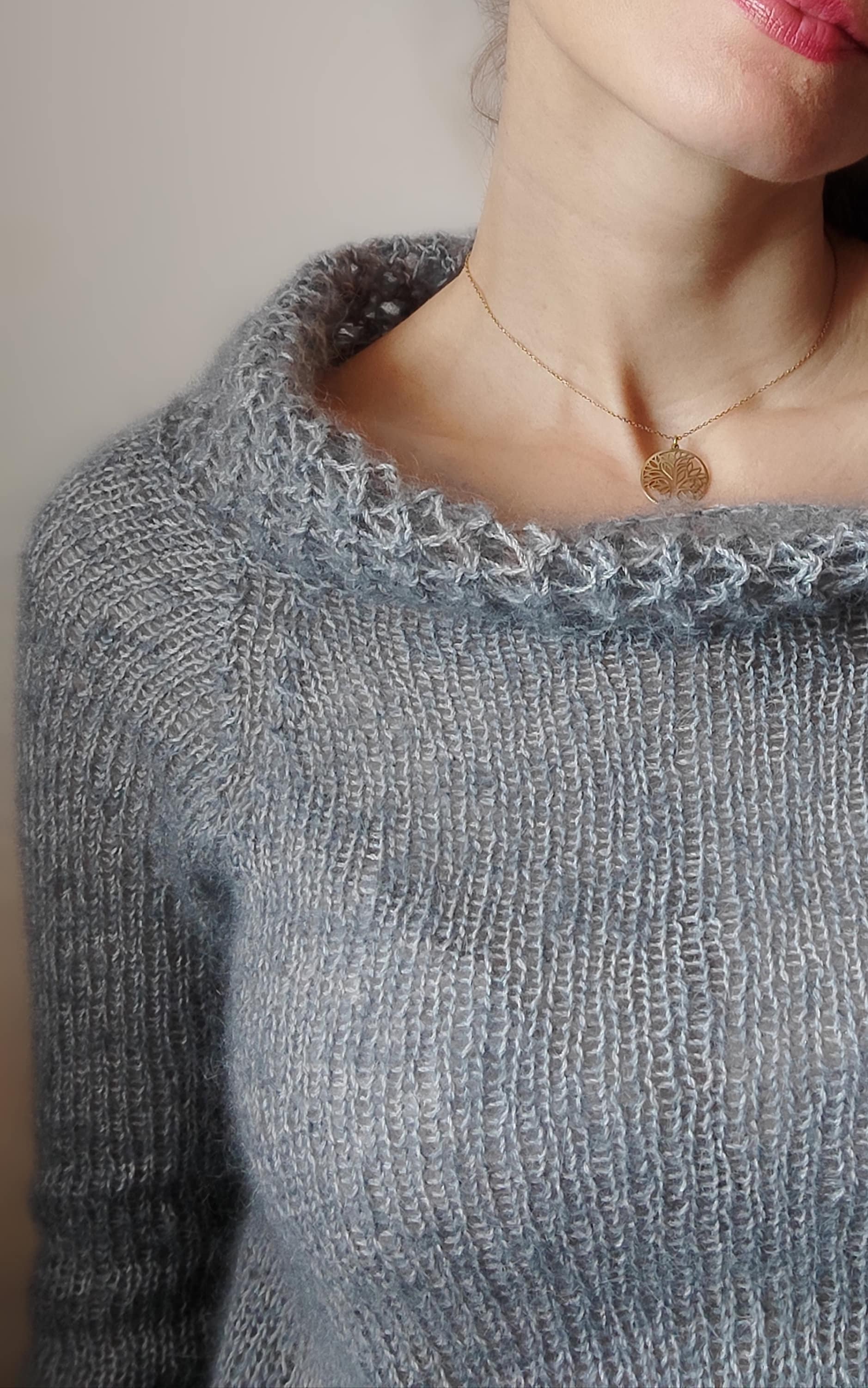 Knitting Pattern BottomUp Sweater In the round Pullover Etsy