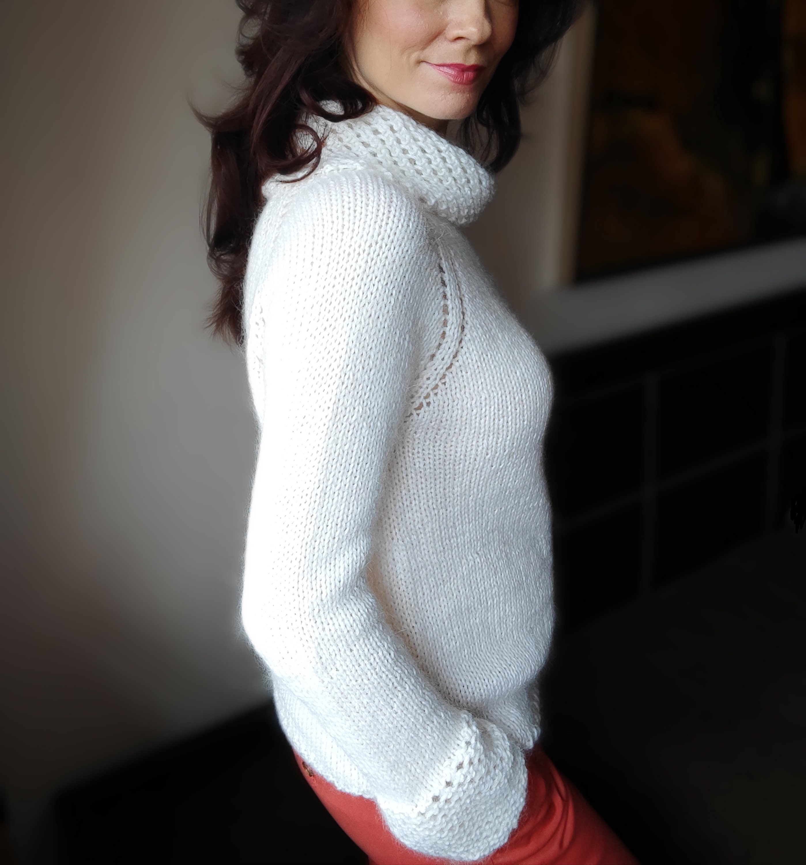 Albatross Knit Pattern – PDF pattern - Wzór PDF na sweter od góry na ...