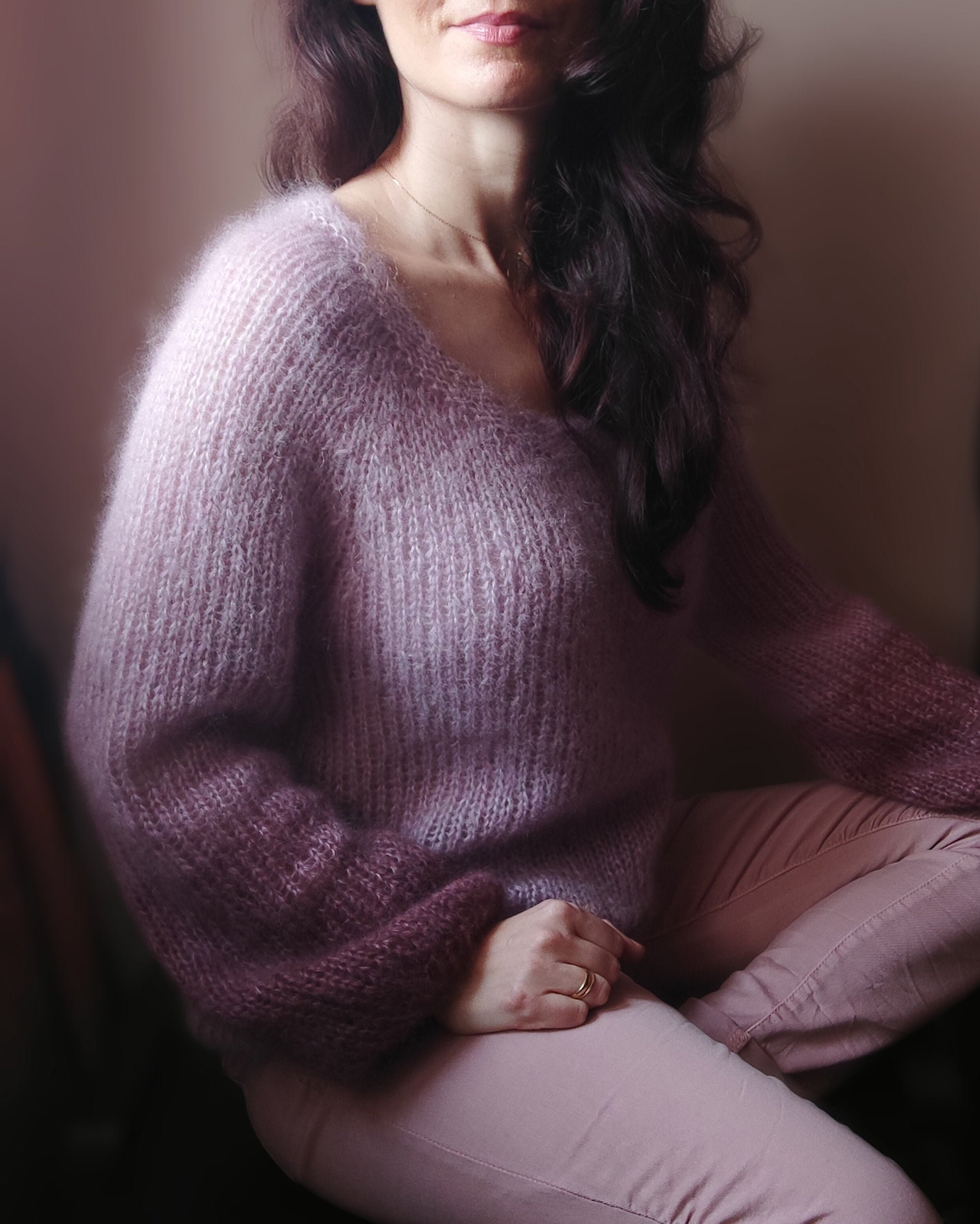 Knitting Pattern BottomUp Sweater In the round Pullover Etsy