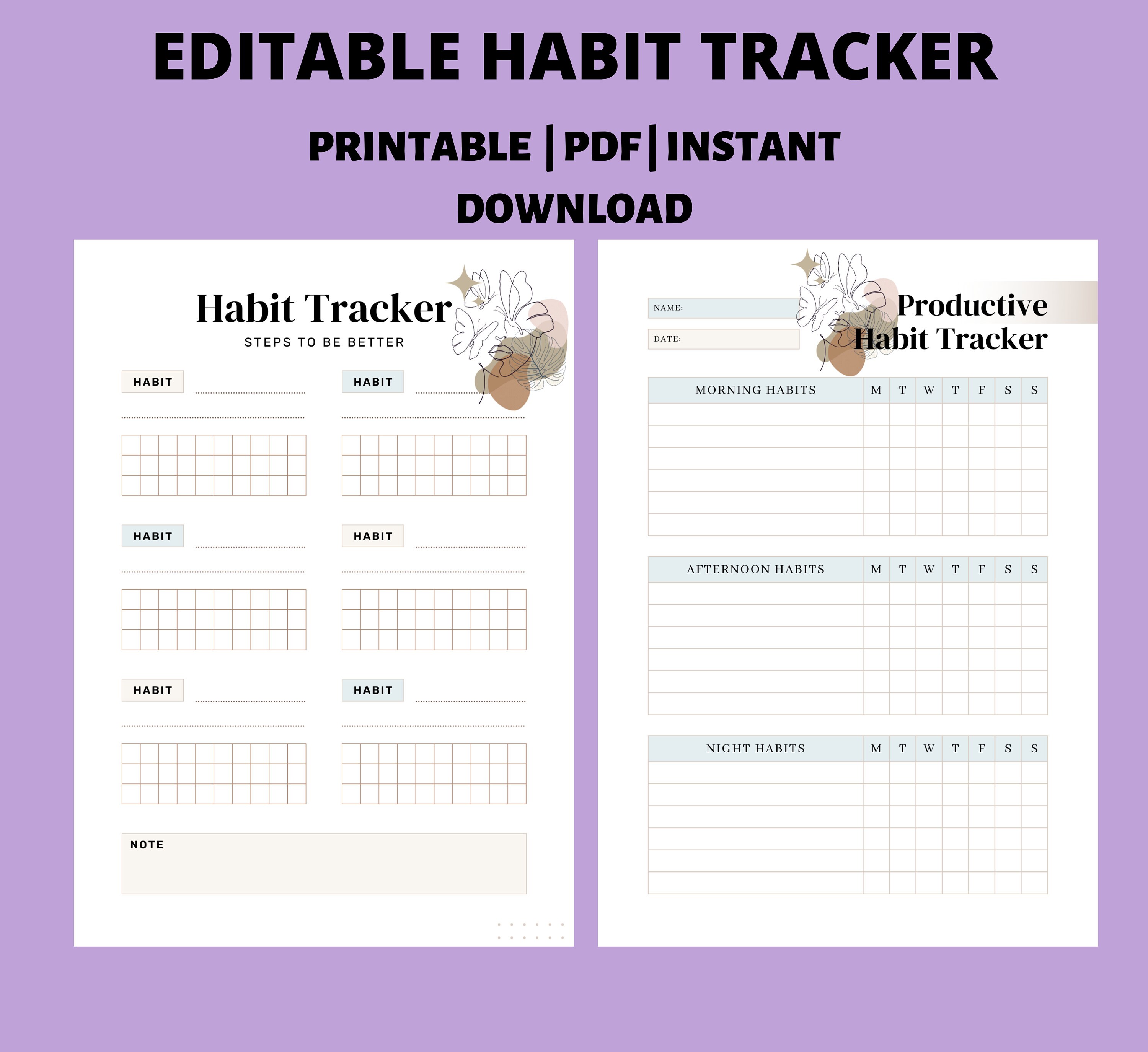 Daily Routine Tracker, Routine Checklist, Morning Routine, Night ...