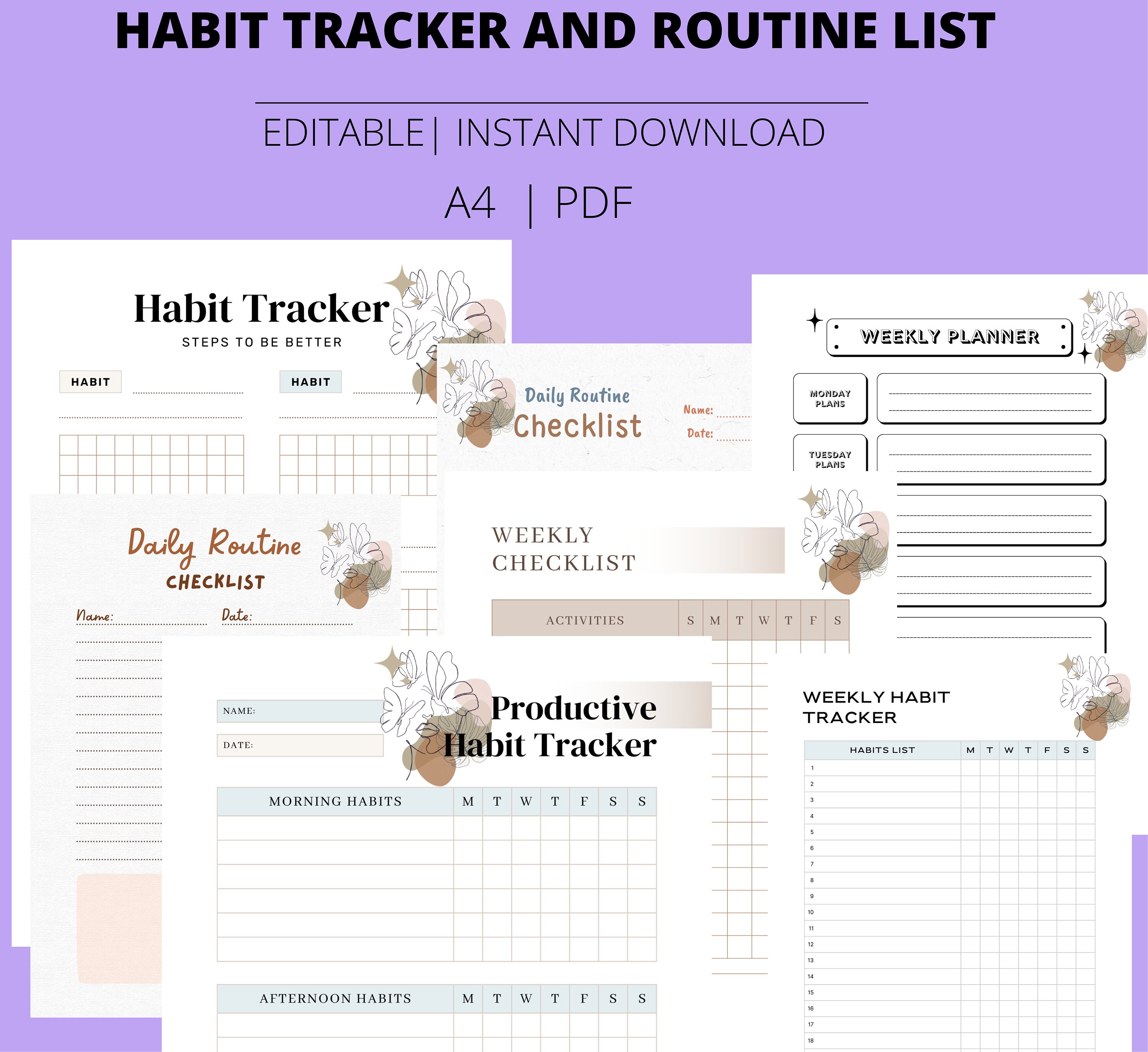 Daily Routine Tracker, Routine Checklist, Morning Routine, Night ...