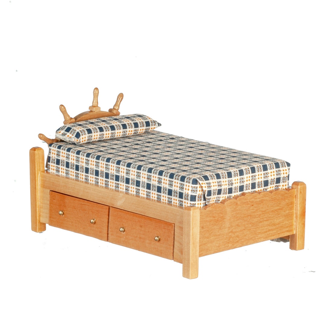 112 Scale Captains Bed/ Dollhouse Miniature Bedroom Etsy