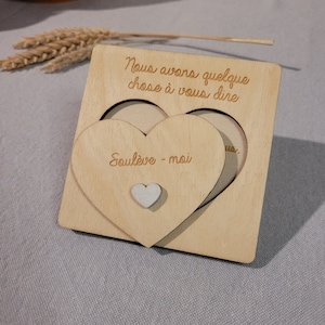 Annonce, carte d'annonce grossesse - personnalisée sur mesure : grand-parent, parrain, marraine, ...