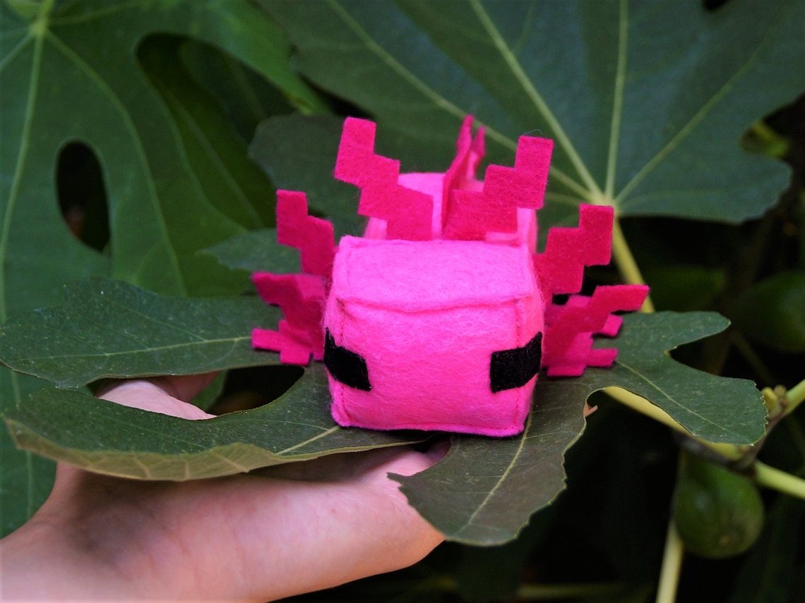 Minecraft Axolotl Mini plush toy 6 Etsy
