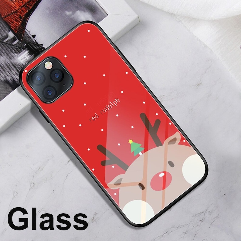 Ciciber Case For Iphone 11 12 Pro XS Max X Mini Case For Iphone XR 7 8 6 6S plus Wish Christmas Deer Tempered Glass Sticker