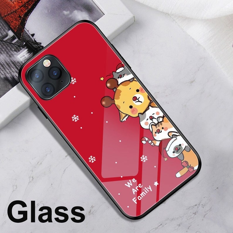 Ciciber Case For Iphone 11 12 Pro XS Max X Mini Case For Iphone XR 7 8 6 6S plus Wish Christmas Deer Tempered Glass Sticker