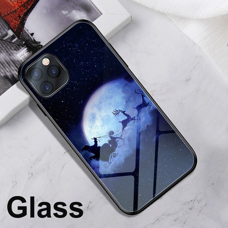 Ciciber Case For Iphone 11 12 Pro XS Max X Mini Case For Iphone XR 7 8 6 6S plus Wish Christmas Deer Tempered Glass Sticker