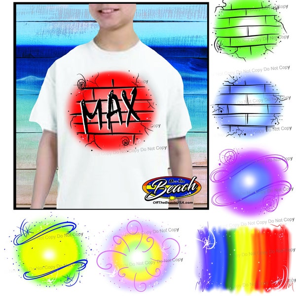 Airbrush t-shirts, mugs and gifts. 7 PNG digital templates for sublimation. Flawless airbrush designs every time!