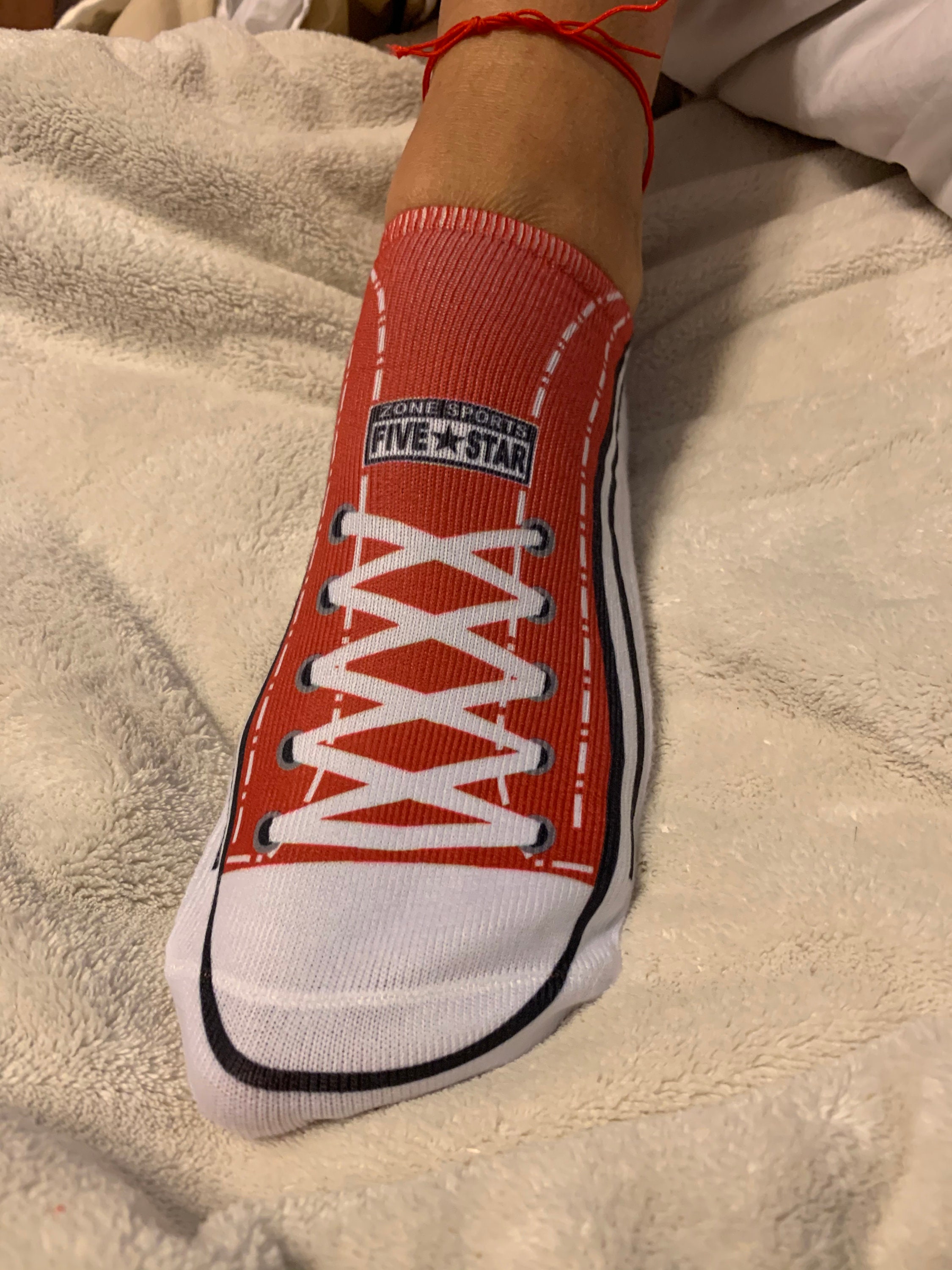 Red no show sublimation sock file converse sock sneaker Etsy