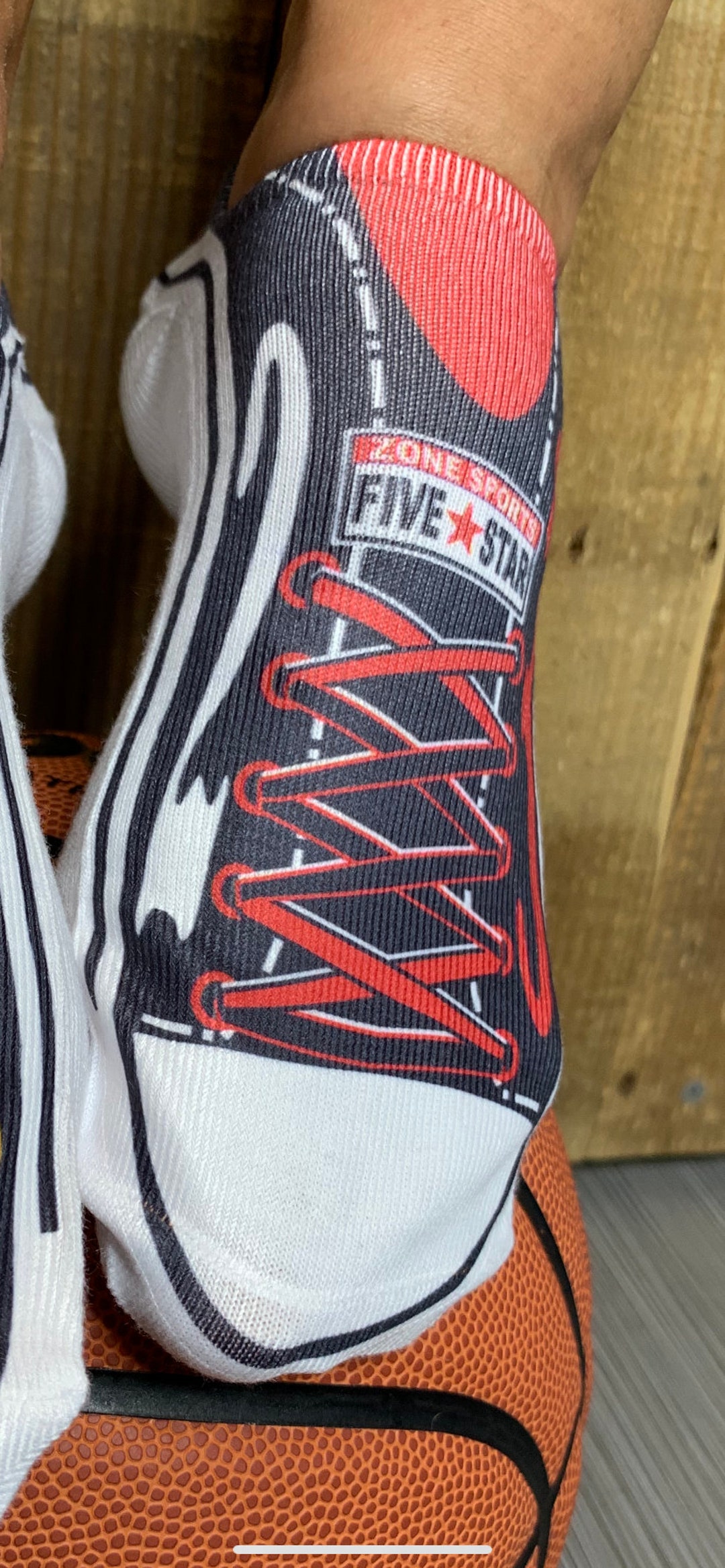 Basketball 23. Shoe Sock Sneaker Sock Sublimation Sock Etsy