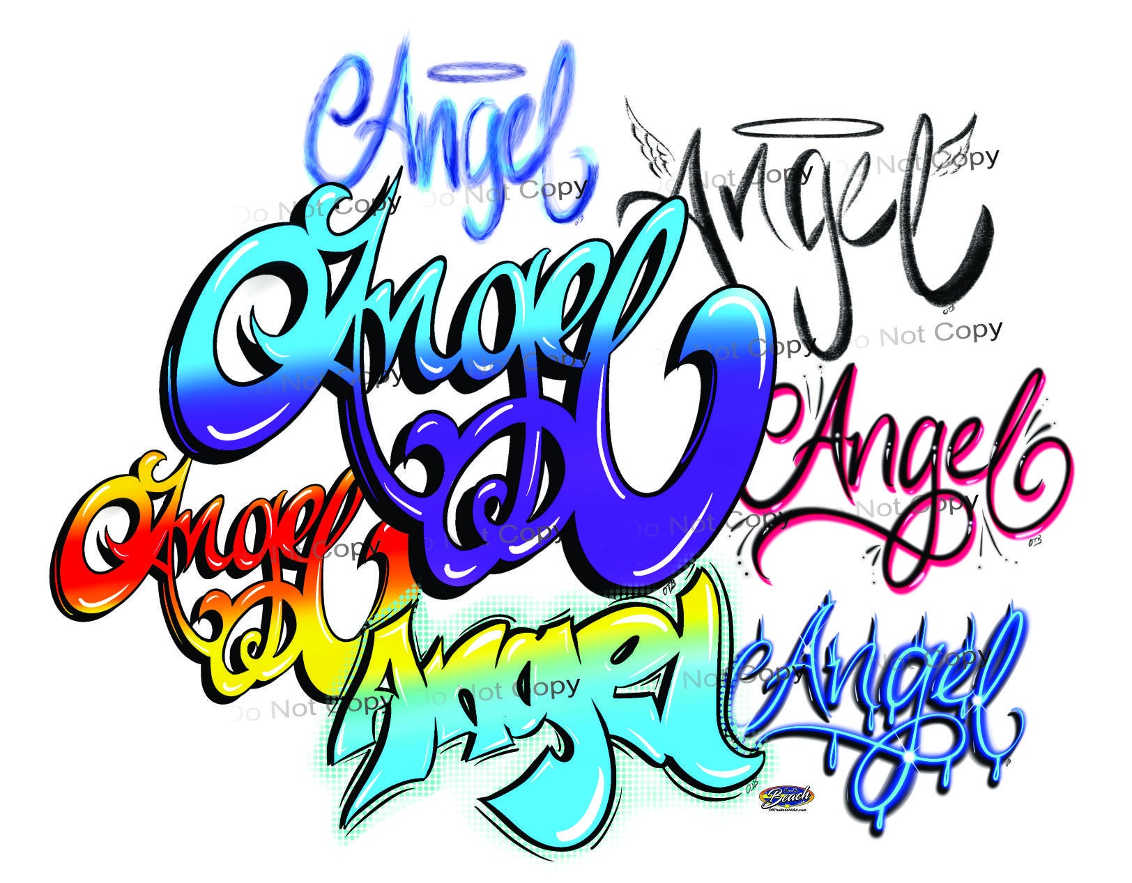 Angel Airbrush Design for Sublimation Purposes. 11 Designs in - Etsy