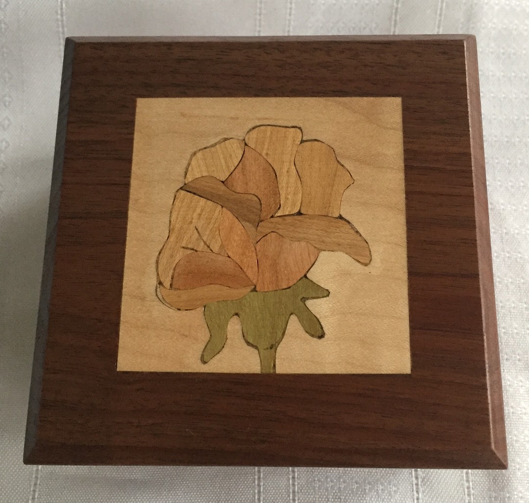 Rose Keepsake Box Etsy