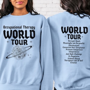 Cuello redondo de la gira mundial de terapia ocupacional, camiseta inspirada en la banda OT, regalo OT, camisa COTA