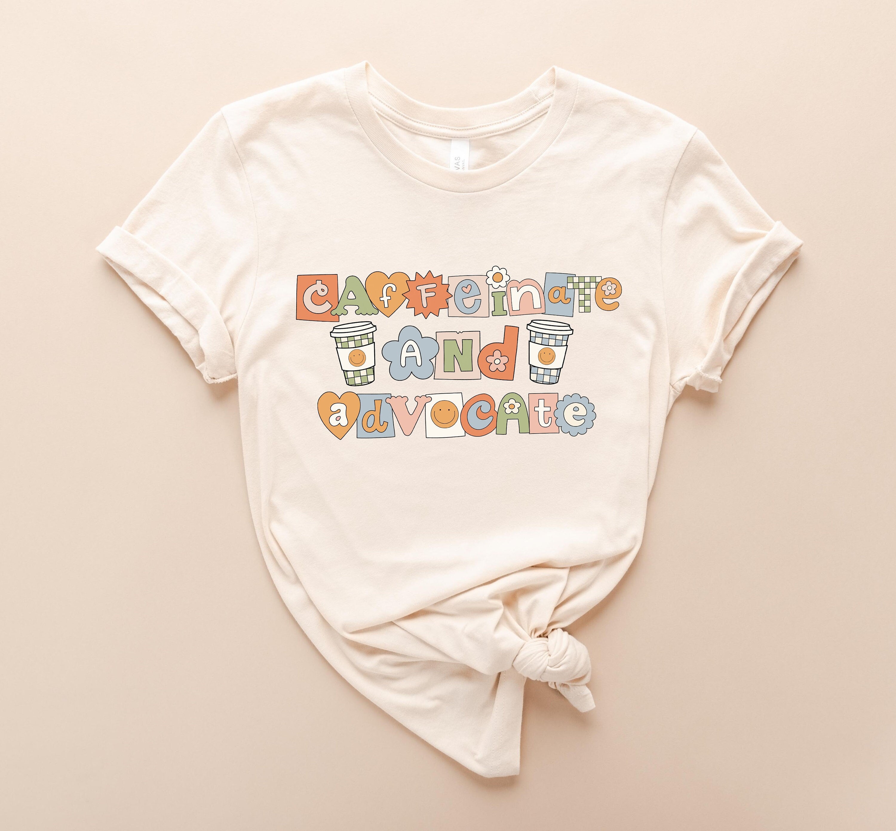 Caffeinate And Advocate Tee, Social Worker Shirt, School Psychologist T-Shirt, Occupational Therapist Tee, SLP Gift