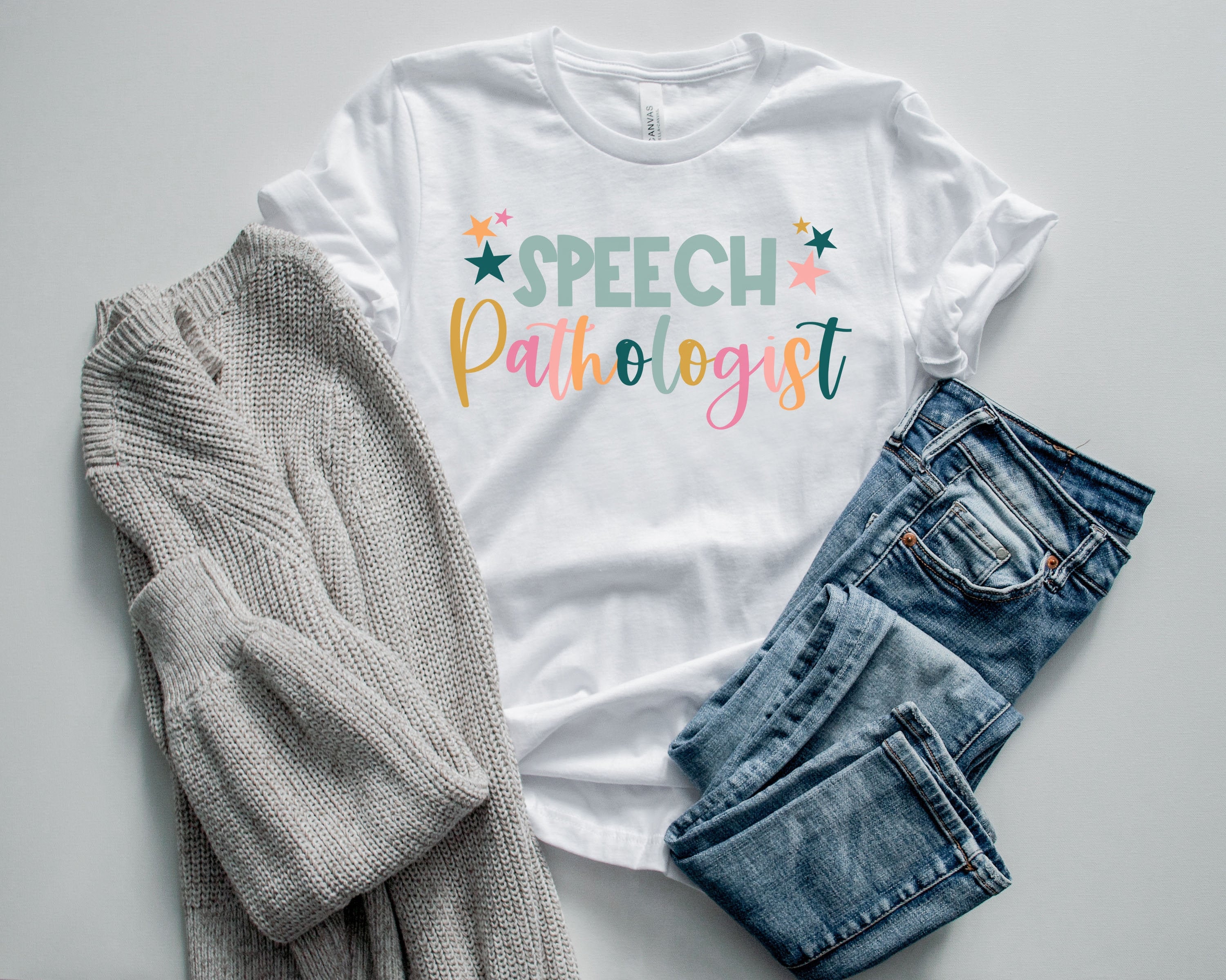 Speech Therapy Shirt SLP gift Speech Stars | Etsy