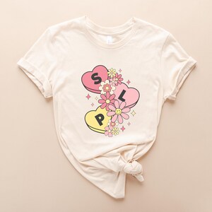 SLP-valentijnsshirt, shirt logopedist, T-shirt spraak en taal, SLP-cadeau