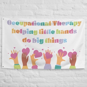 Occupational Therapy Wall Tapestry, OT Banner, Therapy Room Decir, OT Wall Art