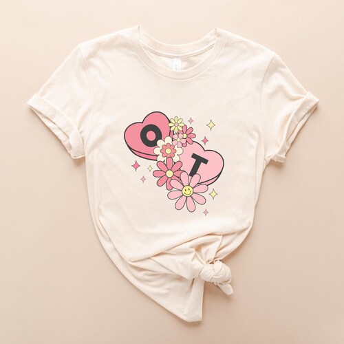 Occupational Therapist Valentine Tee, OT Gift, Pediatric Occupational Therapy Shirt, OT Heart Tee