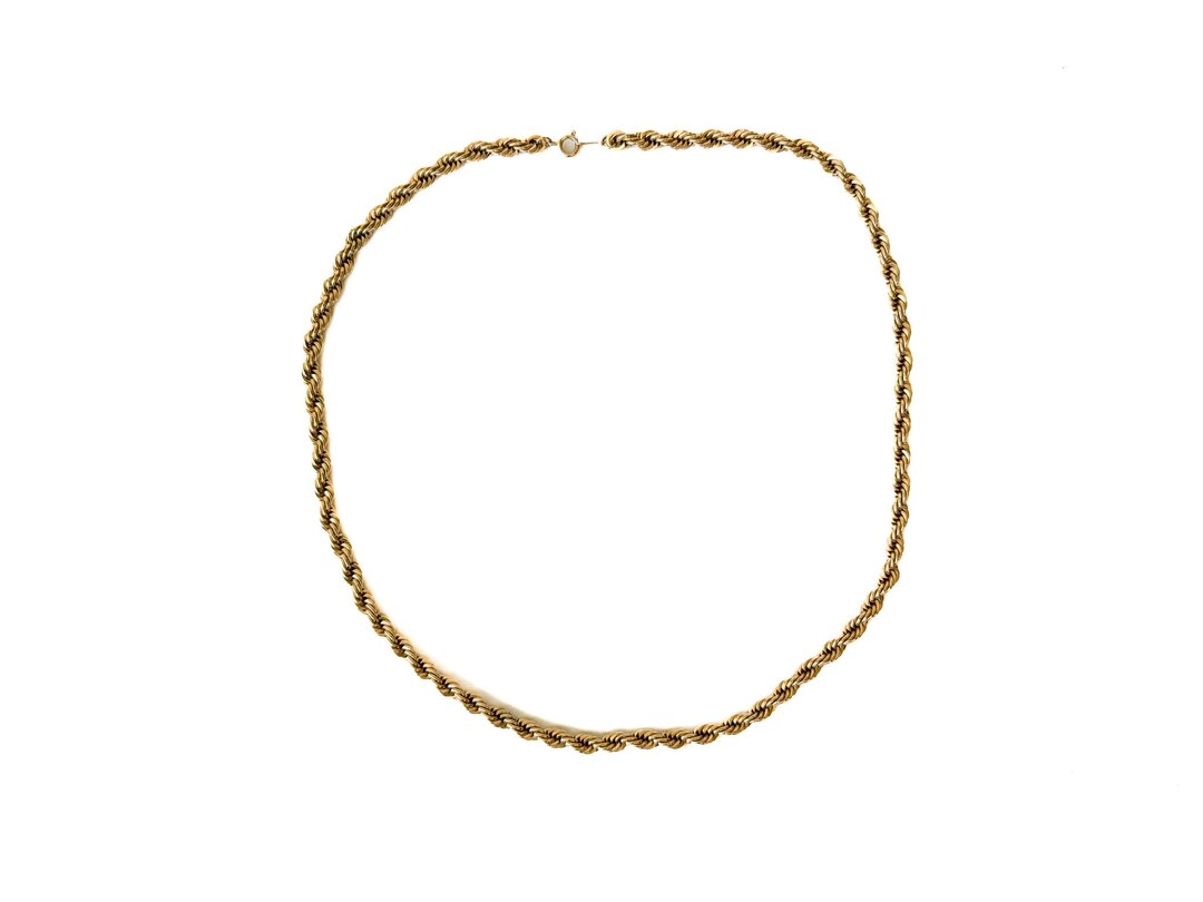90s Rope Chain Vintage AVON Gold Tone Twisted Rope Chain Necklace, 90s Layering Style ...