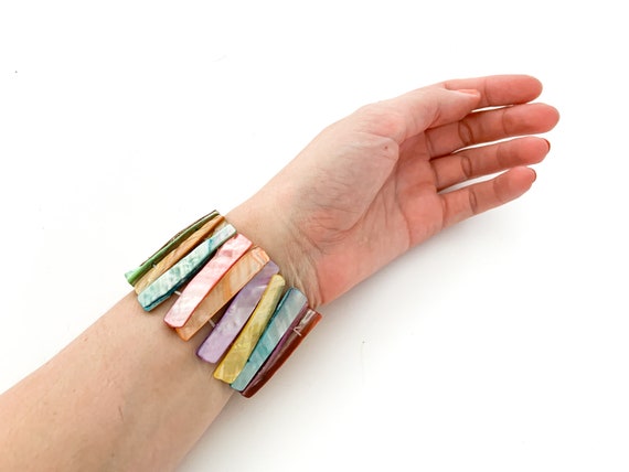 vintage abalone shell stretch bracelets / mermaid… - image 9