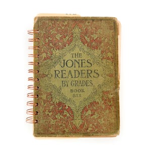 one of a kind! spiral bound junk-jounal scrapbook / keepsake book / handmade journal / vintage book cover / vintage ephemera