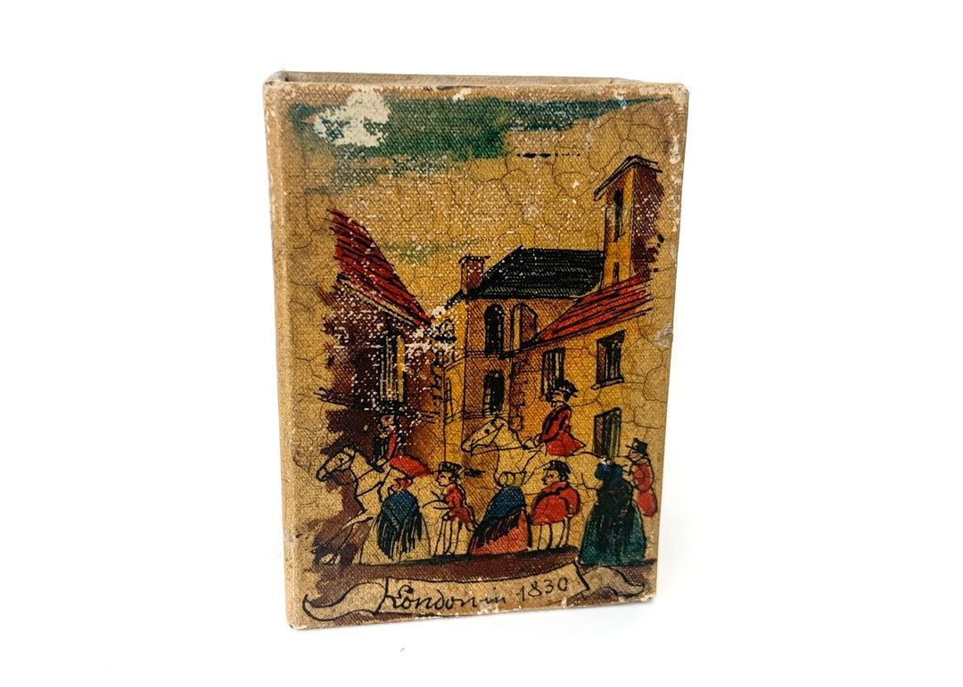 Vintage london in 1830 Illustrated Matchbox / Vintage Matchbox