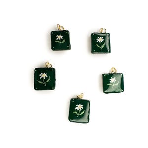 Hand Painted Charms - Star Quilt Charms, Handmade Charm Pendants image 2